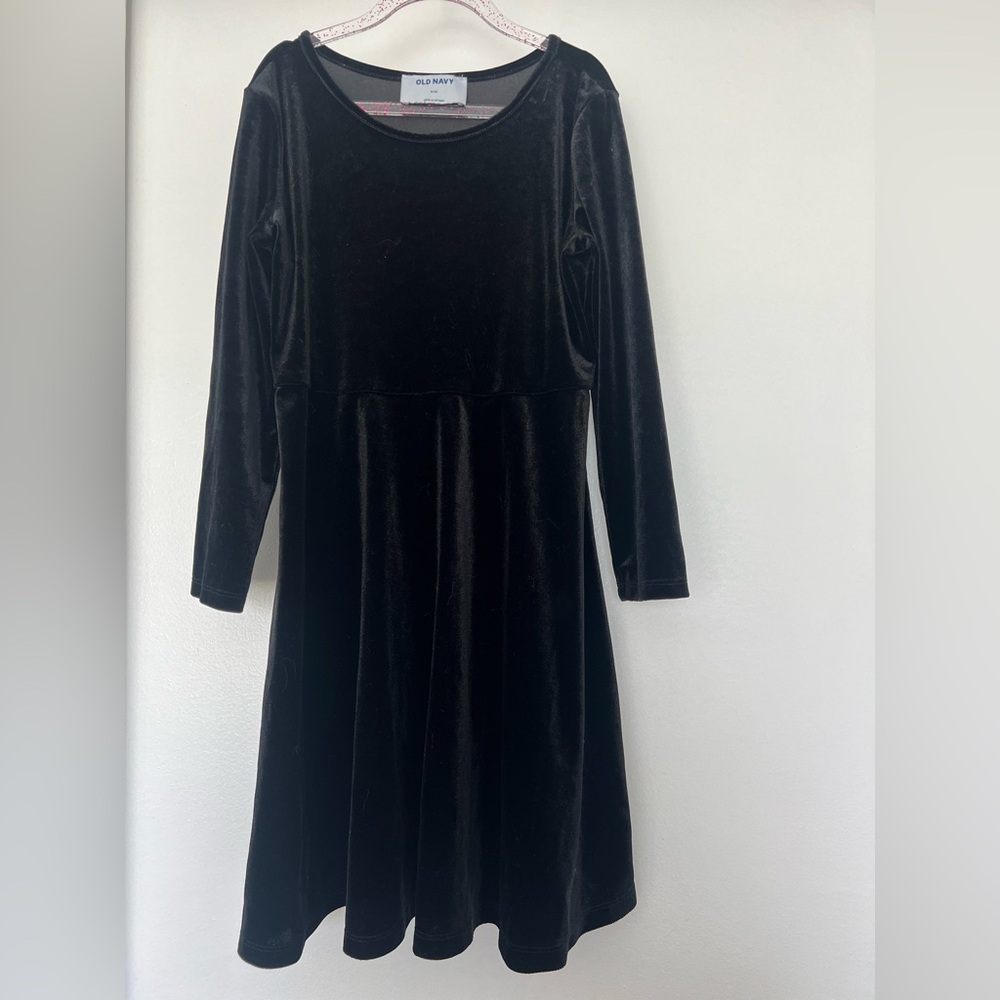Old Navy Fit & Flare Velvet Dress for Girls SIZE M(8)‎ - Picture 4 of 16